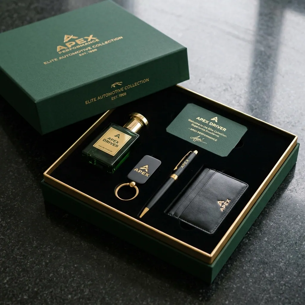 Automotive gift set collection for dealership, fleet, and corporate programs